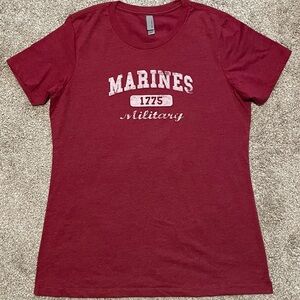 Marines Slim Fit Women’s Red Tee